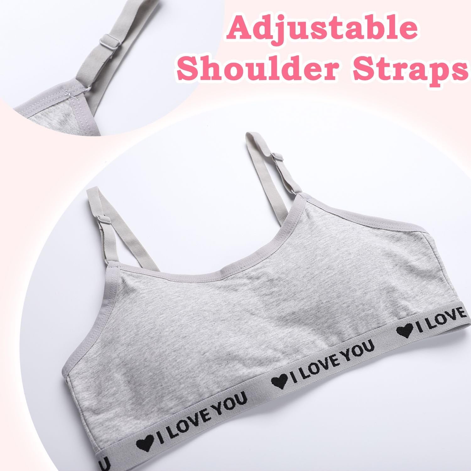 Nastoletnie dziewczęce biustonosze treningowe bezprzewodowa lekka wyściełana bielizna sportowa kamizelka wiązana na szyi Bralettes z regulowanym paskiem dla dzieci w wieku 10-16 lat