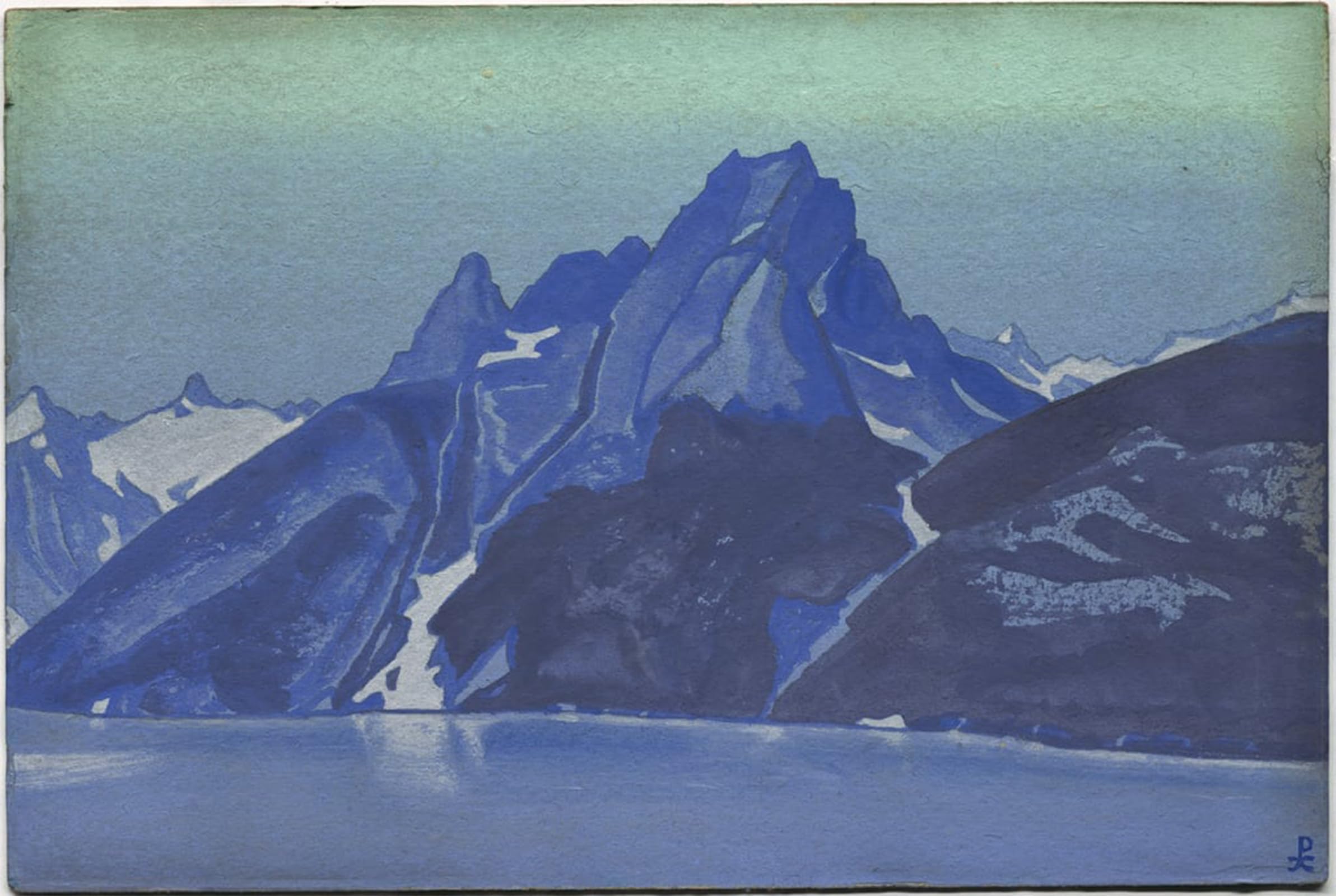 SERENDIPITP Vintage Picture Print on Canvas Wall Art Poster Lake of the Nagas Kashmir by Nicholas Roerich Artwork Print Poster for Wall Decor 60x90cm