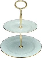 Vista 8 de Royal Albert Bandeja para Sándwiches de Porcelana Bone China Polka Rose, 11.5", Verde