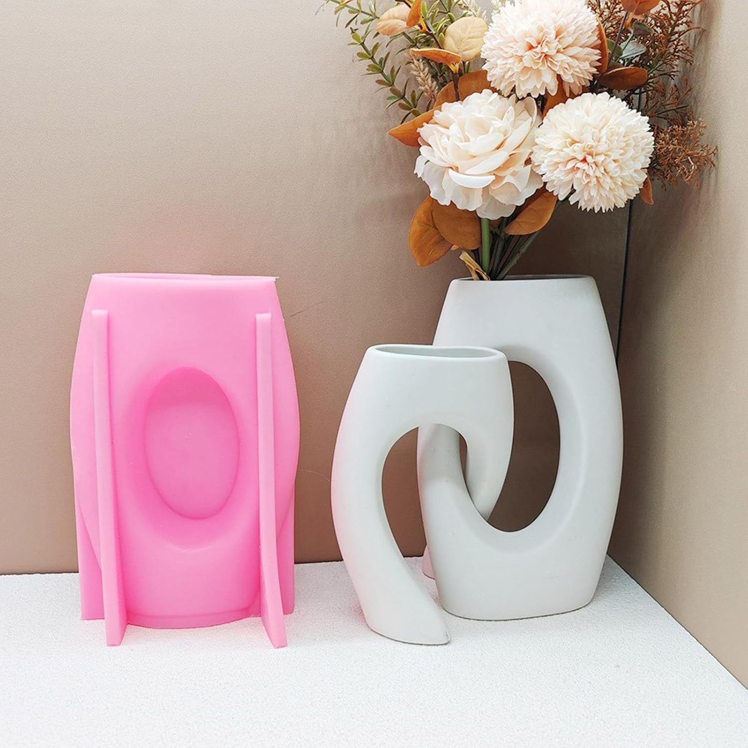 手作りの植木鉢のためのクリエイティブ花瓶樹脂シリコン型ペンホルダーコンクリートセメント石膏型テーブル装飾用の石膏型