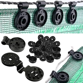 100 Pcs Shade Cloth Heavy Duty Lock Grip, New Shade Cloth Plastic Clips Greenhouse Shade Cloth Fix Clamp, Windproof Awning Clamp Grip Tarp Clips 100 Pcs