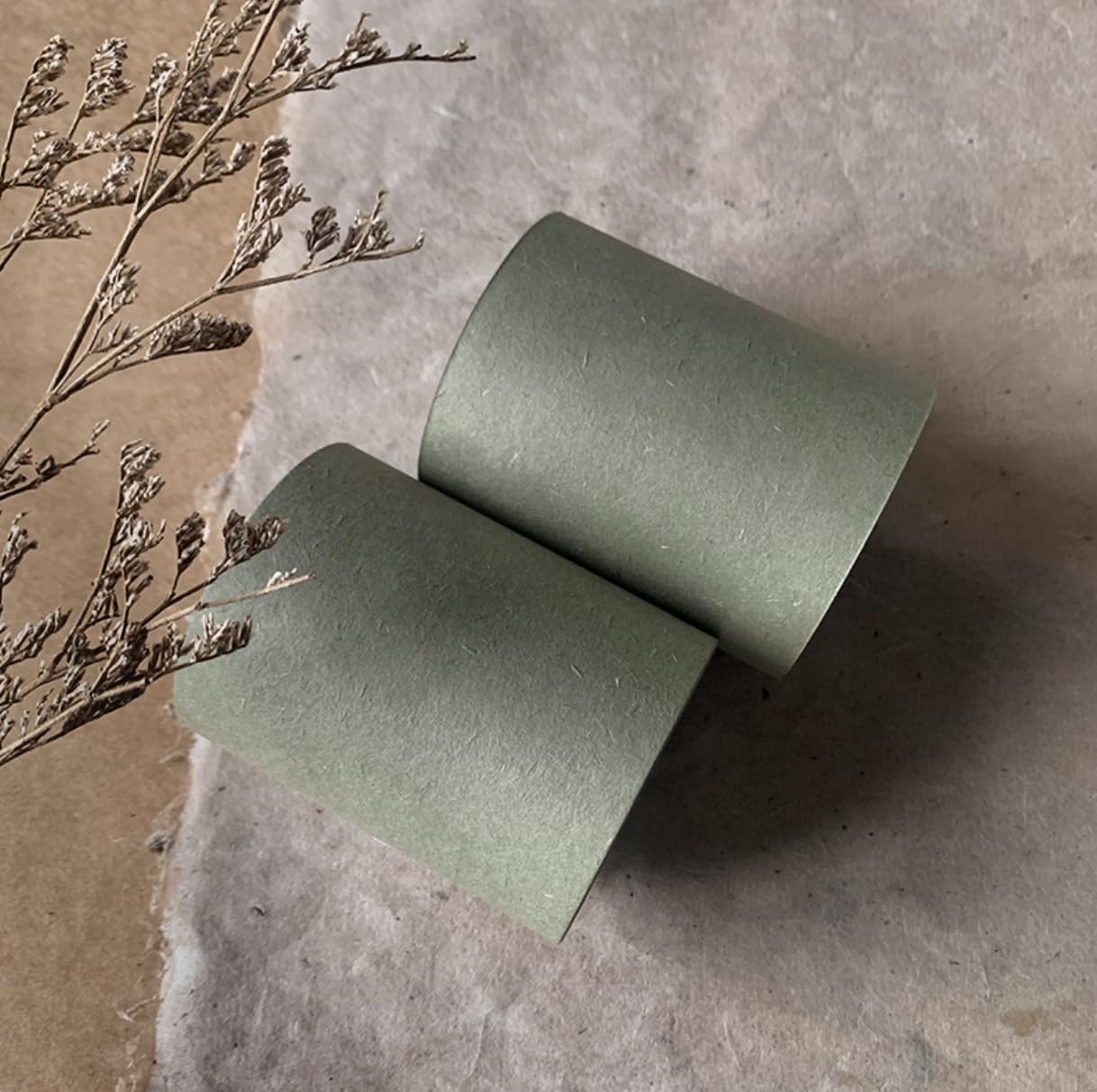 2 Pack Dark Green Paper Roll Refills for Rustic Memo Board – Tear-Off Notepad Replacement Paper, Vintage Writing Pad Refill for Wall Mounted Clipboard, Notes, Menu, Café Decor