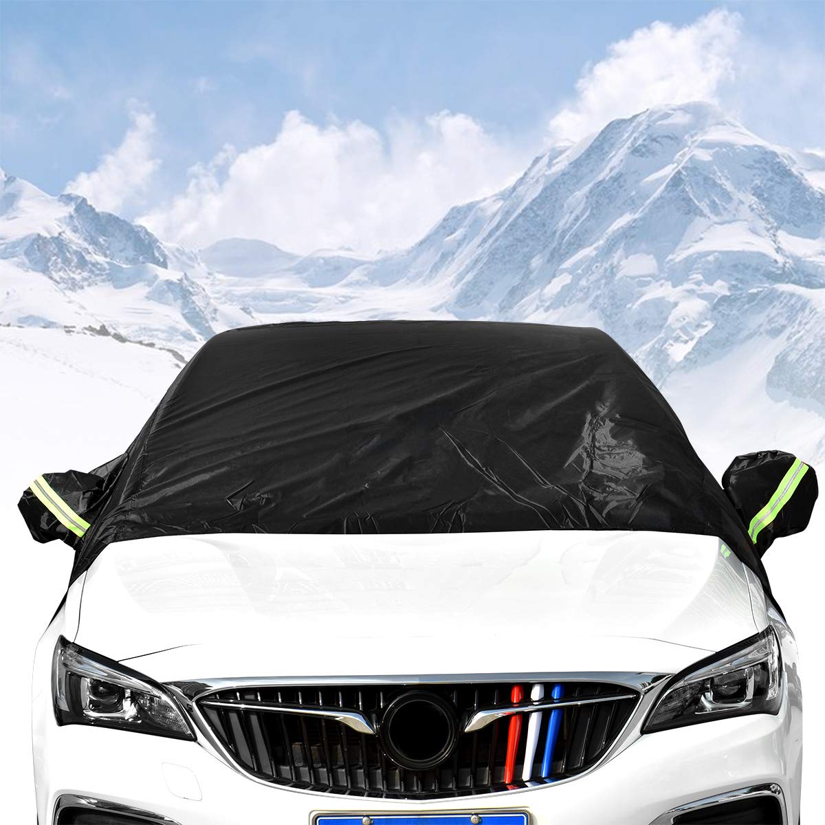 Queta Telo di copertura per auto, copertura fosforescente, per auto, semilavorante, protezione dalla neve, protezione UV