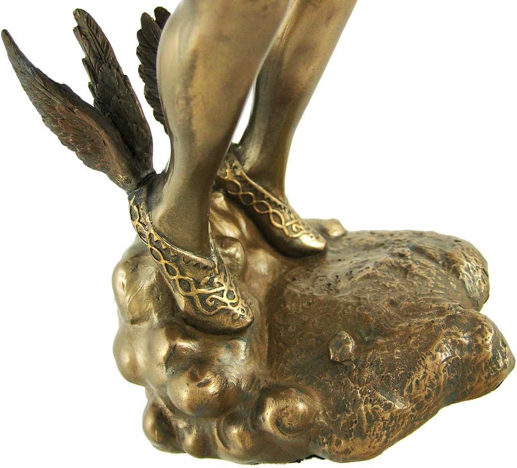 Pacific Giftware Greek God Hermes Bronzed Finish Statue Mercury Luck