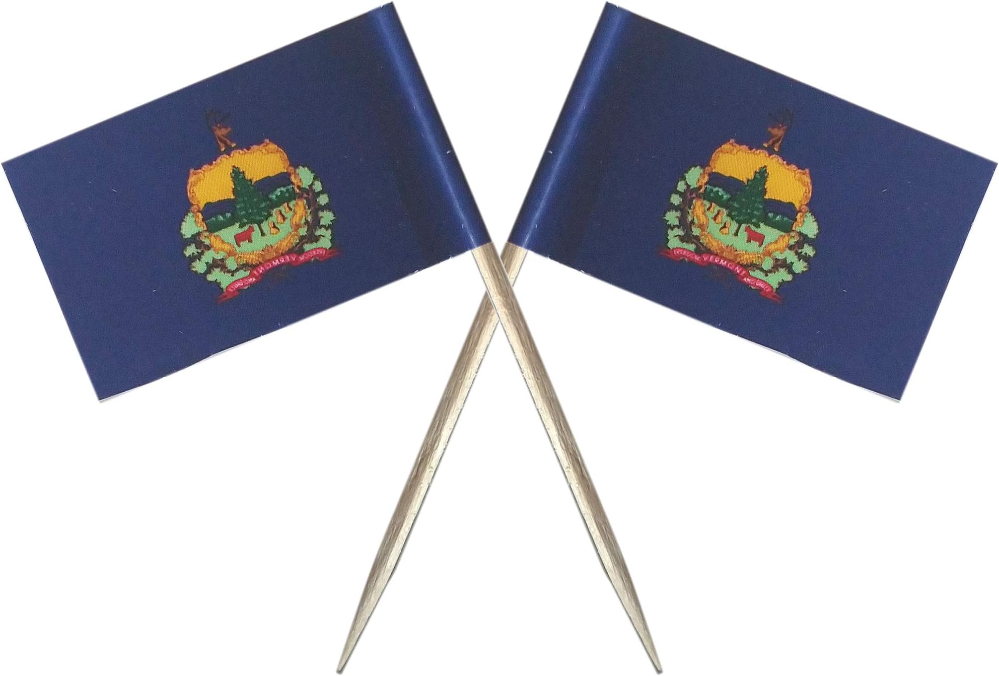 Vermont Toothpick Garnish Flags by Nesha (100 pack)