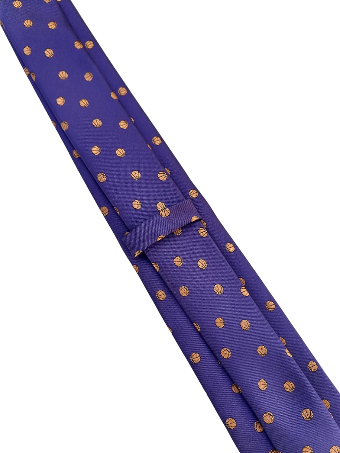 Men's Basketball Necktie - Basketball Tie - Purple Basketball Necktie - Lakers Necktie - Basketball Gift - Men's Basketball Gift (Regular Length)