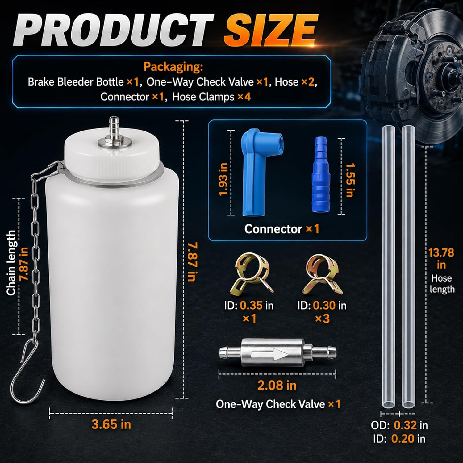 1L Brake Bleeder Bottle,Brake Bleeder Kit for Braking Rapair