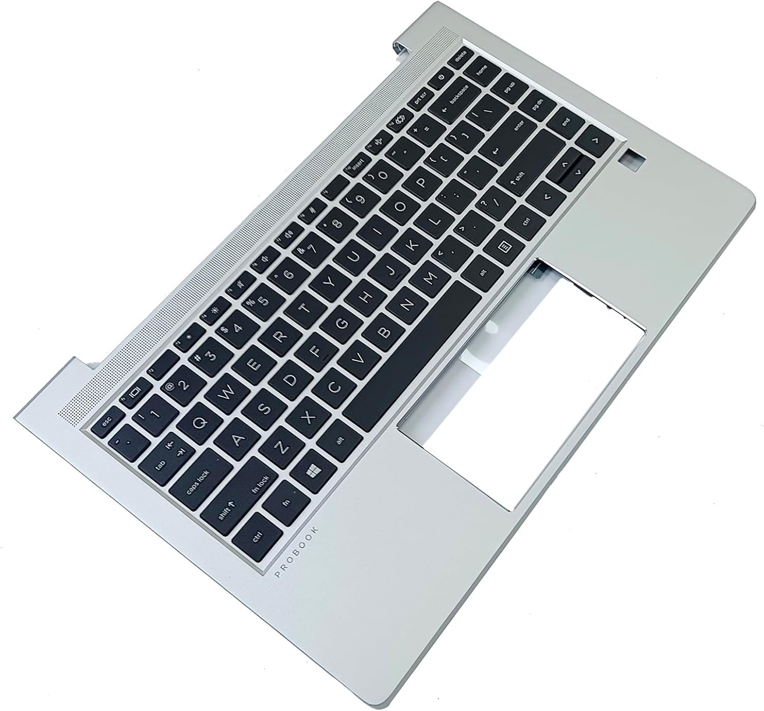 M23770-001 Replacement for HP Probook 440 G8 445 G8 Laptop Upper Top Cover Case Palmrest Not-Backlit US Keyboard Assembly Part Silver