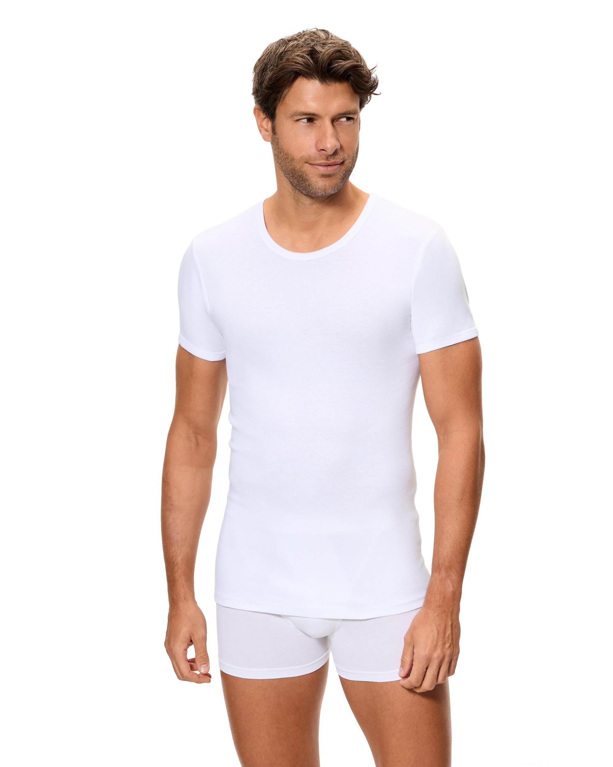 Abanderado Pack Camisetas de Manga Corta Cuello Redondo Clásico Algodón 100% Hombre x4