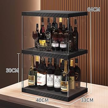 Amazon｜WXXSHGDW 小型 ウイスキー 棚 酒棚 ディスプレイ 酒 棚
