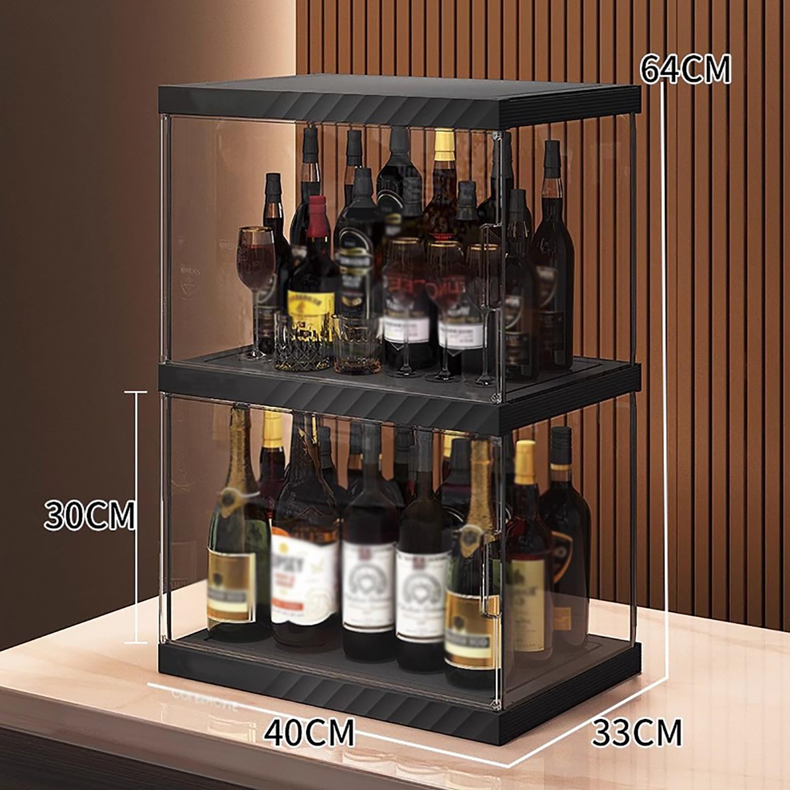 Amazon｜WXXSHGDW 小型 ウイスキー 棚 酒棚 ディスプレイ 酒 棚 厚手の