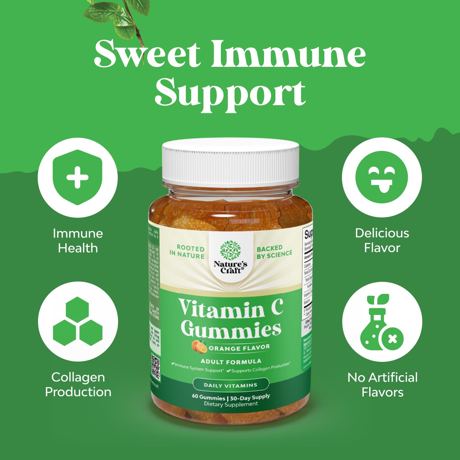 Vitamin C Gummies for Adults - Immune Support - Halal - 60 Count — Amazon image 3