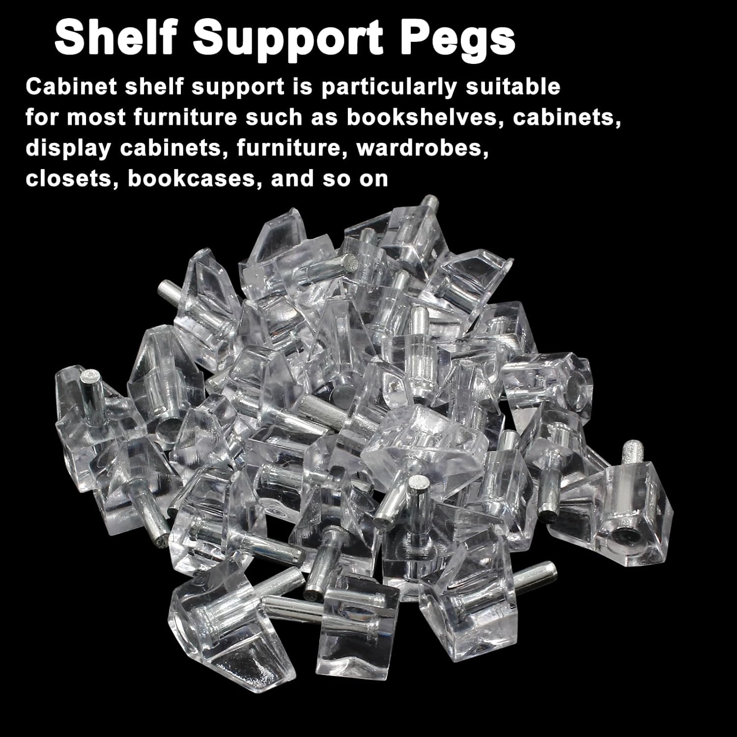 Biaungdo Clear Shelf Support Pegs, 30 Pcs 3mm Plastic Shelf Pins Small Cabinet Shelf Pegs Shelf Holder Pins Bracket Replacement Pegs Cabinet Shelf Clips for Kitchen Furniture Book Shelves Cupboard