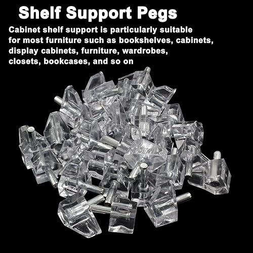 Miniatura 4 de Biaungdo 60 clavijas de plástico de 0.236 pulgadas (0.236 in), color blanco, clavijas pequeñas para estantes de gabinete, pasadores de repuesto,