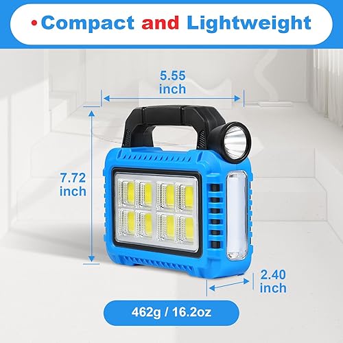 Miniatura 3 de Paquete de 4 faroles esenciales para camping, accesorios solares, linterna LED para cortes de energía, luces recargables de tienda de campaña para