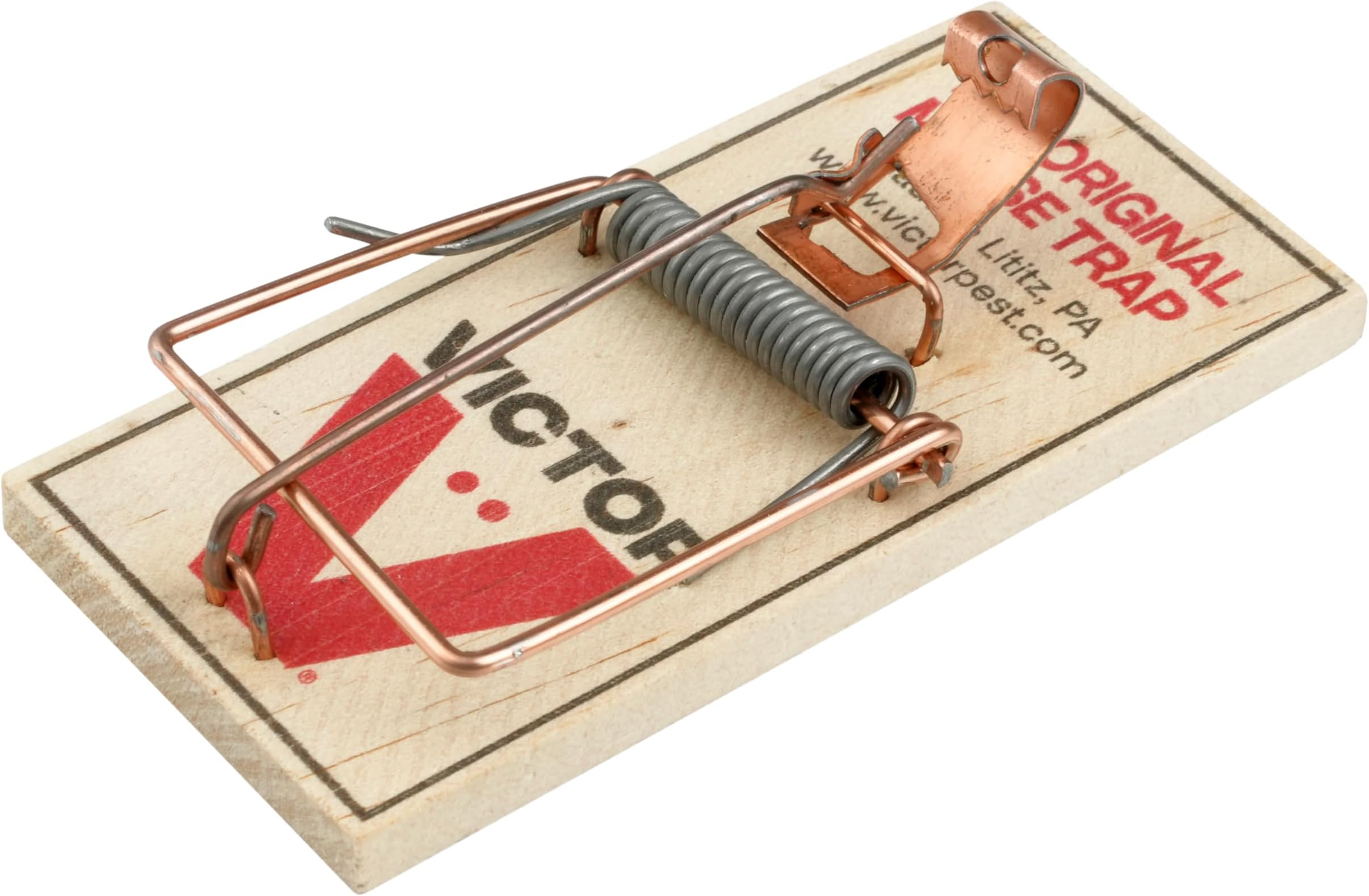 Victor M156 Metal Pedal Sustainably Sourced FSC Wood Snap Mouse Trap - 4 Traps