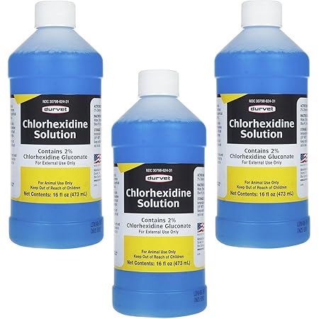 chlorhexidine dog wound