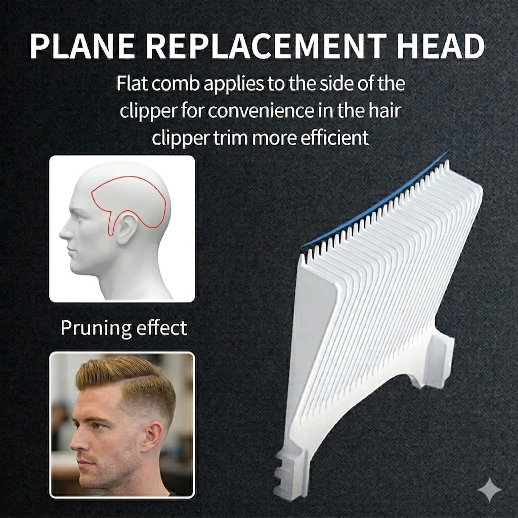 NebulaBloom 3-in-1 Hair Fade Comb, Left/Right Interchangeable Precision Thinning & Cutting Tool for Men, Boys, DIY Home Haircuts, Barbers Assistant, Clipper Comb, Fade Brush, Hairdressing Accessories image 3