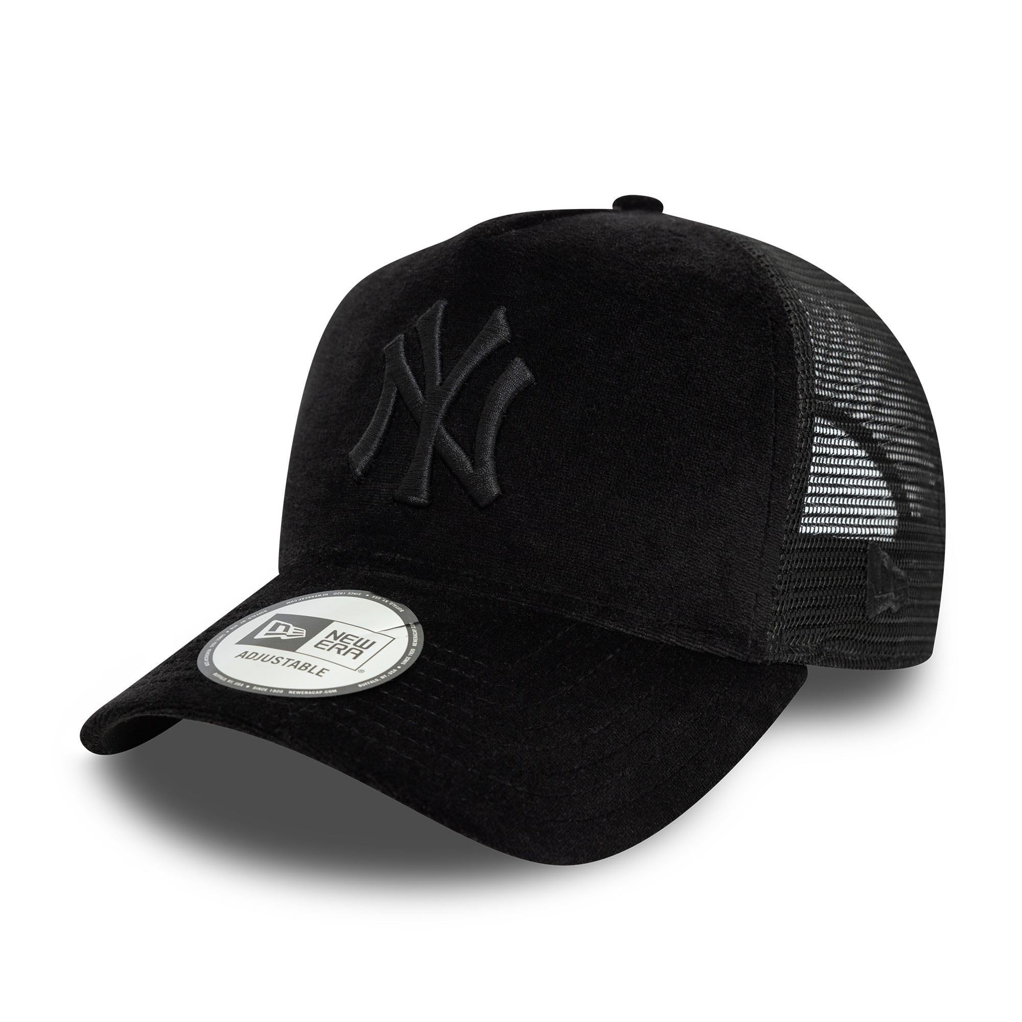 New Era New York Yankees Cap for Women Adjustable Snapback Girl Woman hat NY Logo Tonal Velour Black โ image 1