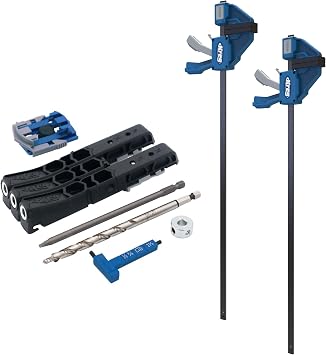 Kreg KPHJ230 Micro Pocket-Hole Jig with 24 "VersaGrip Clamps