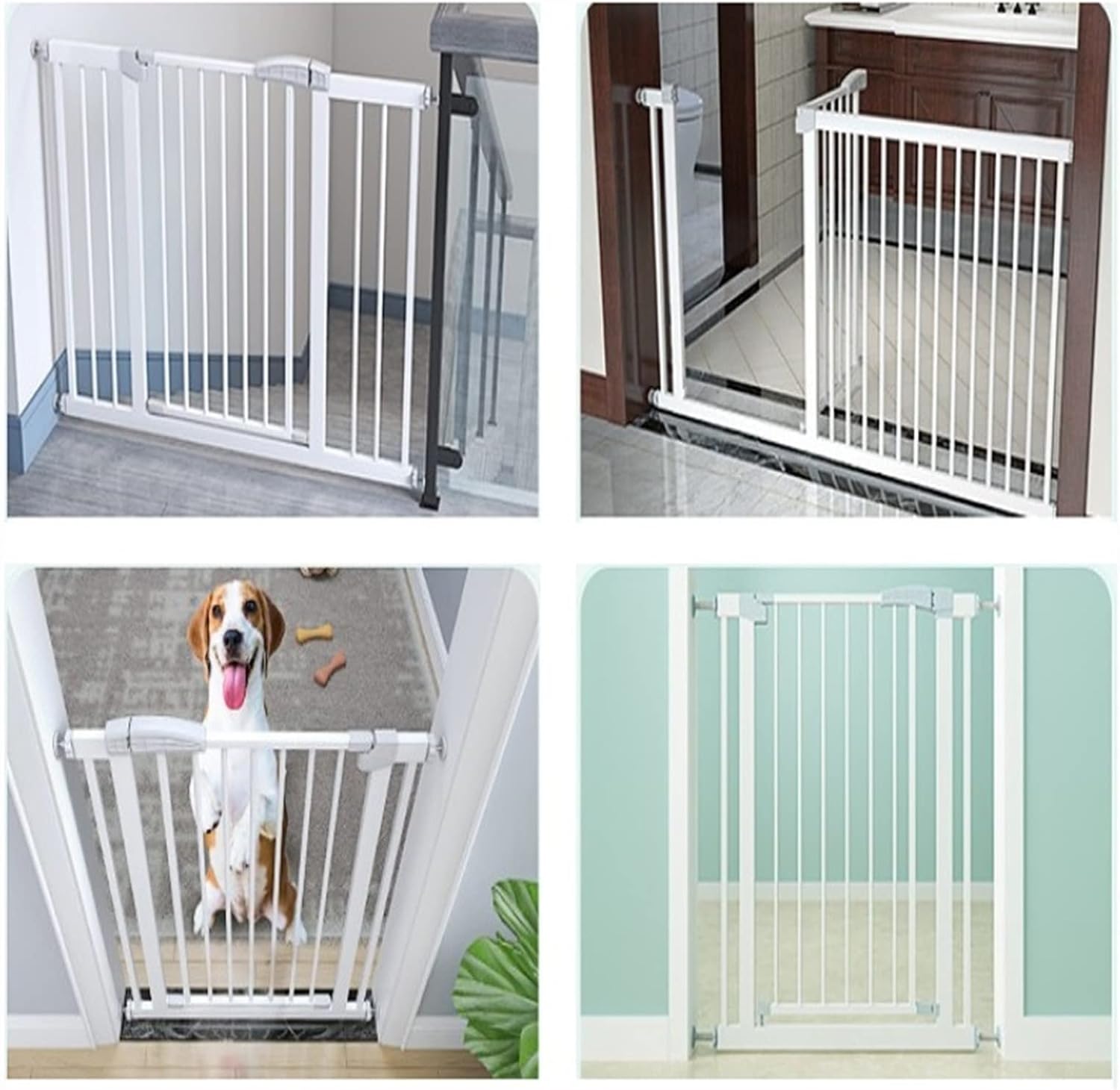 JIAYING Doors for Stairs of 29.53"-48.82" for Dogs, Doors for Children 100 cm Height, Safety Doors for Pets with Automatic Closing of 90°,for Interior Hallways (Size : 117-124 cm)