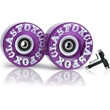 78A Indoor/Outdoor 65x35mm Quad Roller Skate Wheels with ABEC-9 Bearings 8pcs Purple