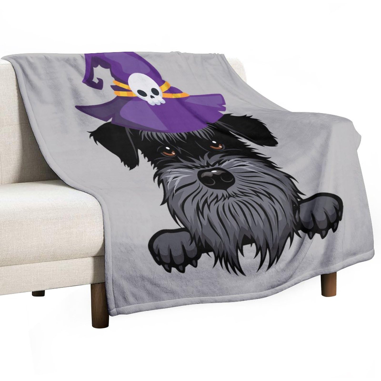 Couverture plaid Halloween bebe et adulte - Plaid en peluche douce et pelucheuse 127x152 cm