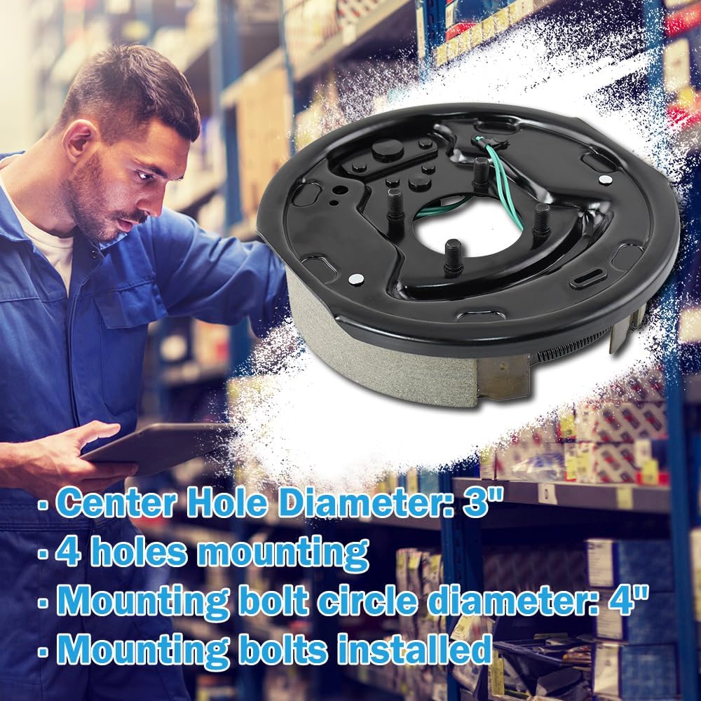 2 Sets 5 on 4.5" Trailer Brake Drum Kits with 10" x 2 1/4" Electric Trailer Brake,Trailer Brake Kit for 3,500lbs Trailer Axle