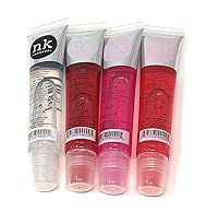 Vista 3 de Paquete de 4 gel labial Nicka K (transparente, fresa, cereza, goma de burbuja)
