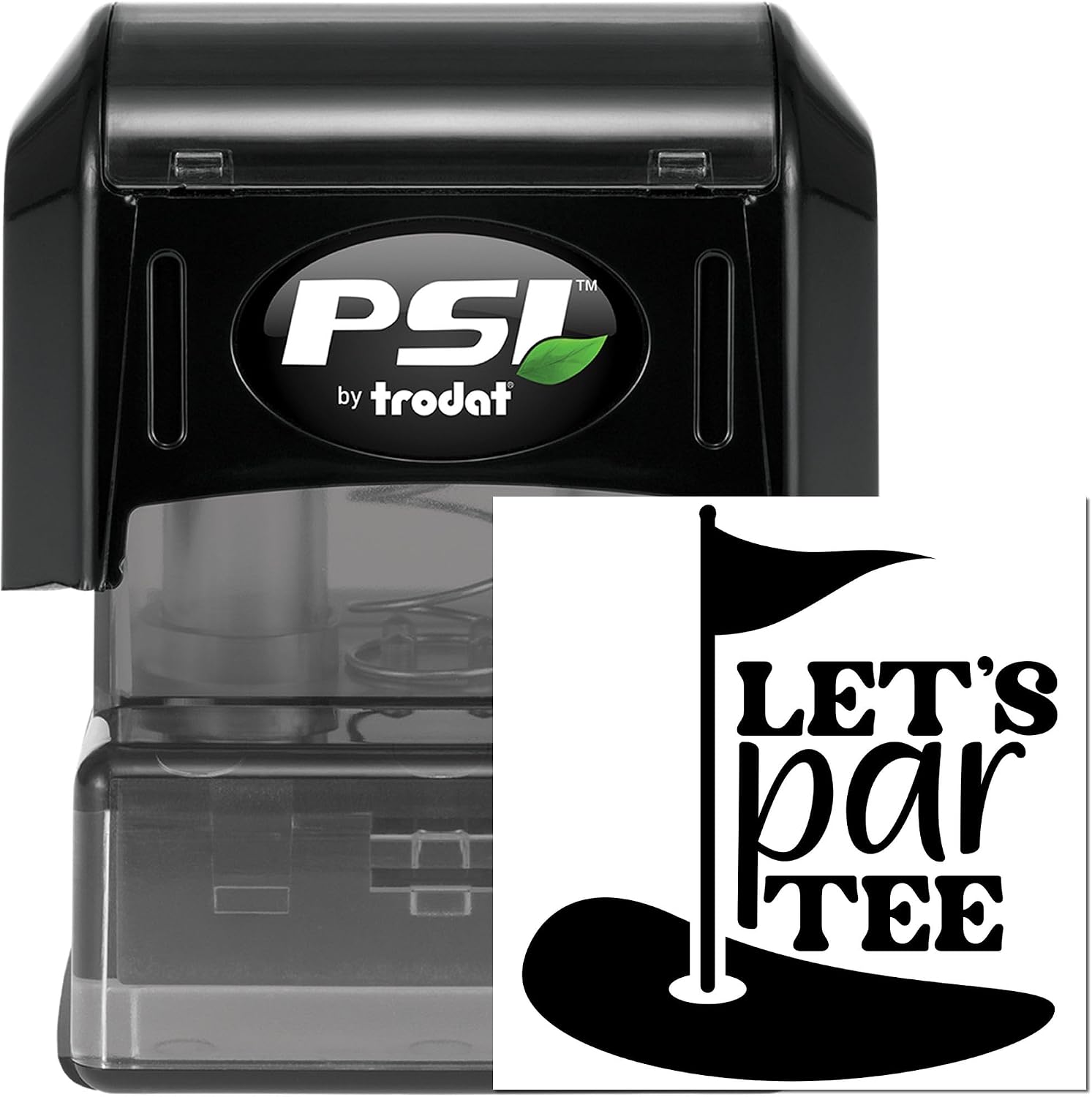 Personalized Golf Par-Tee Celebration Rubber Stamp with Ink, Standard 1-5/8" Square Wood Handle, Custom Self-Inking Marker for Parties, Tournaments & Event Planners- Invitations Messages