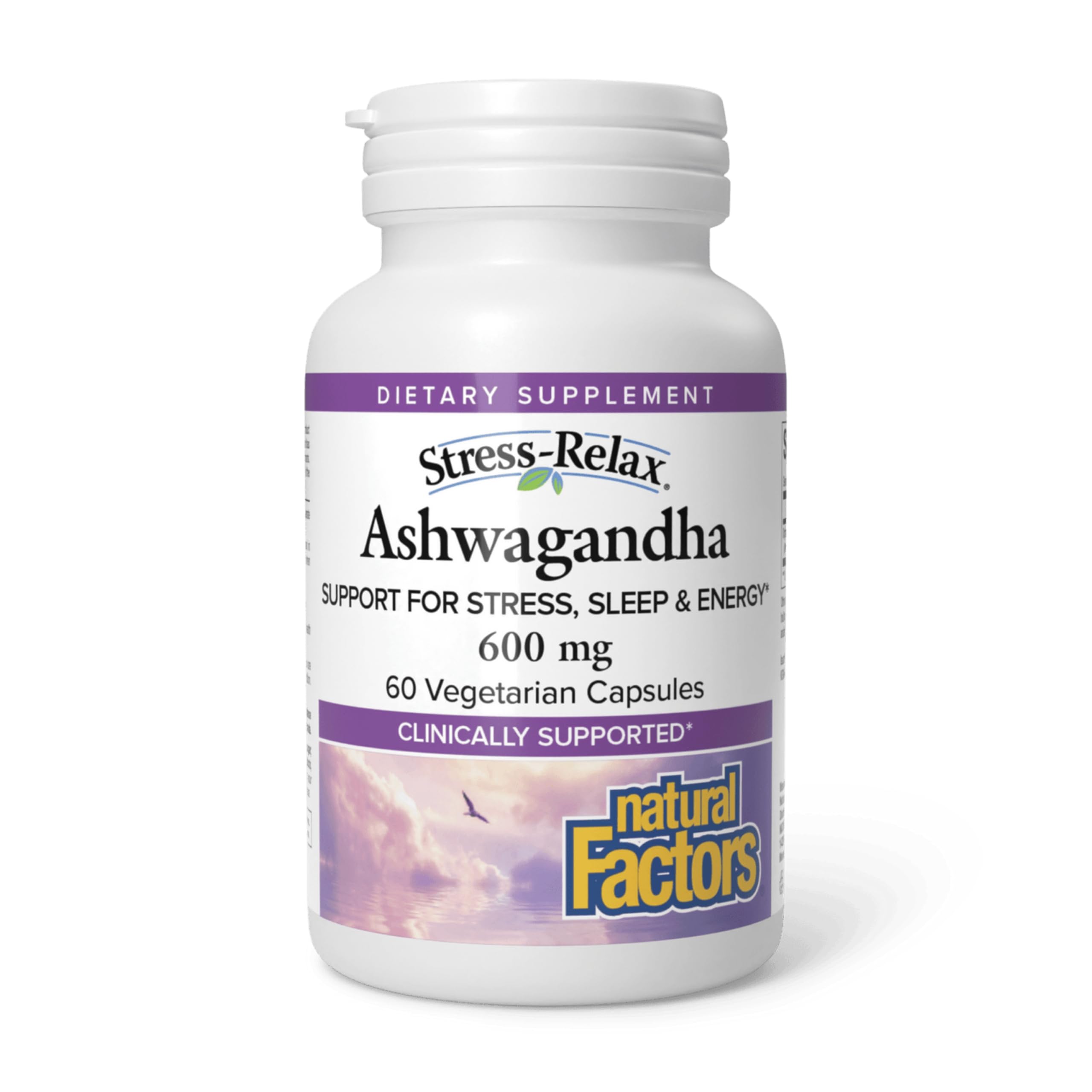 Natural FactorsStress-Relax, Ashwagandha, Sensoril, 60 Vegetarian Capsules