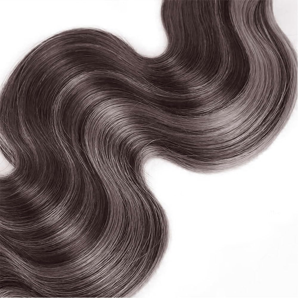 20 22 24 Inch Salt and Pepper Bundle Brown Gray Body Wave Human Hair Bundles Two Tone Highlight Gray Bundles Human Hair Weave Brown Silver Body Wave Bundle
