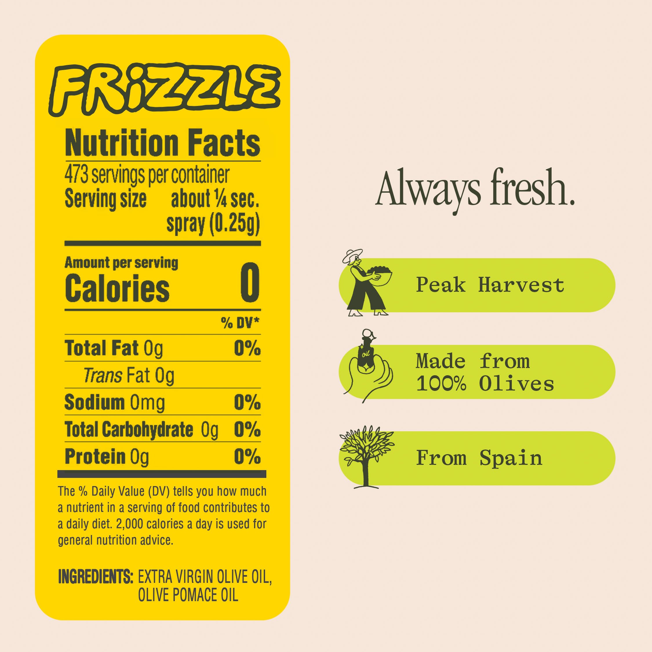 Graza Fizzle High Heat cooking Olive Oil Spray 142ml : Amazon.in