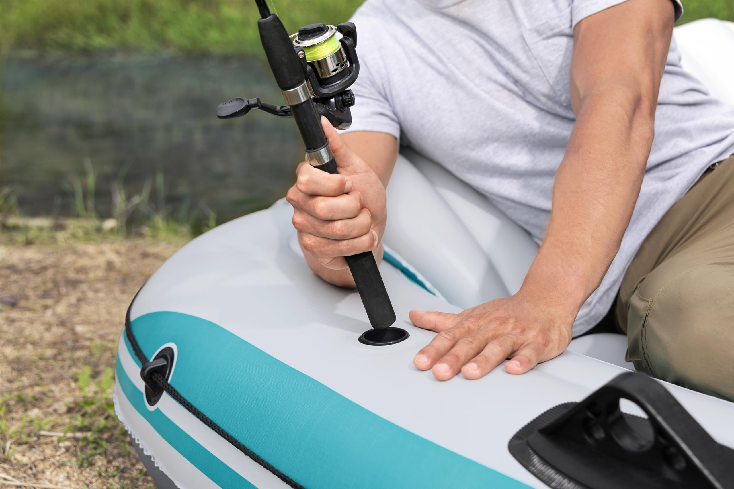 Bestway | Hydro-Force Adventure Elite X5 Inflatable Raft Set| Inflatable Boat with Hand Pump, Oars, Seats, Gear Pouch, Carry Bag | Five-Seater