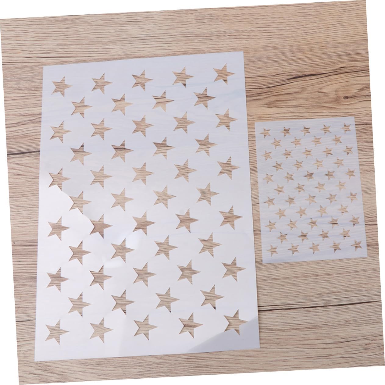 TEHAUX 18sheets Painting Projects Templates Star Stencil DIY Wall Art Crafts Stencils