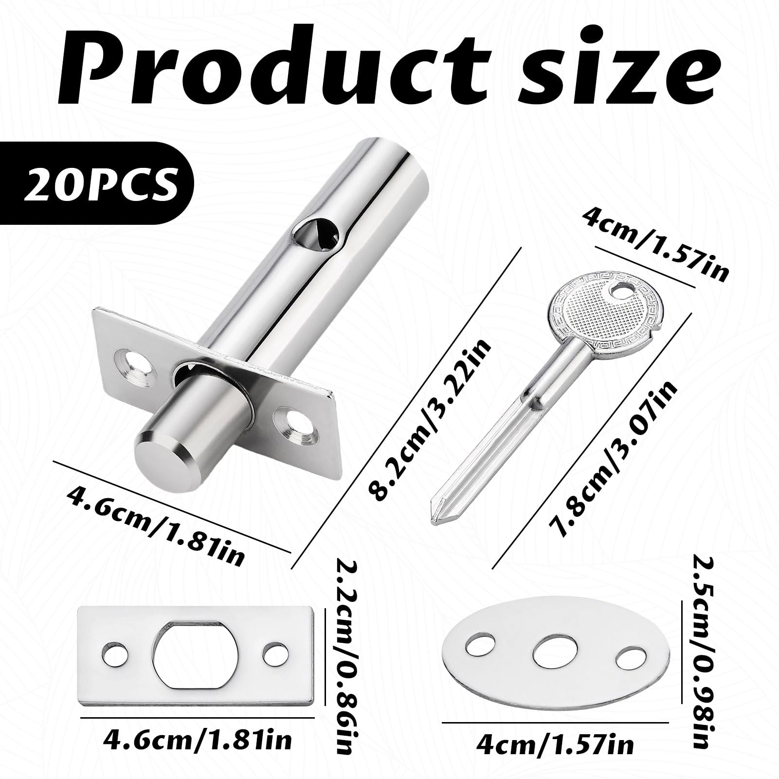 2 PCS Internal Door Lock with Keys,Door Bolts for Internal Doors,Anti-Theft Door Locks Internal,Security Deadbolt Door Lock with Silver Deadbolt for Internal Doors Windows - Image 2