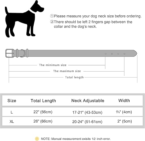 Miniatura 5 de PET ARTIST Collar de perro de cuero de 2 pulgadas para macho grande con acolchado suave, resistente y elegante diseño occidental, apto para Pitbull