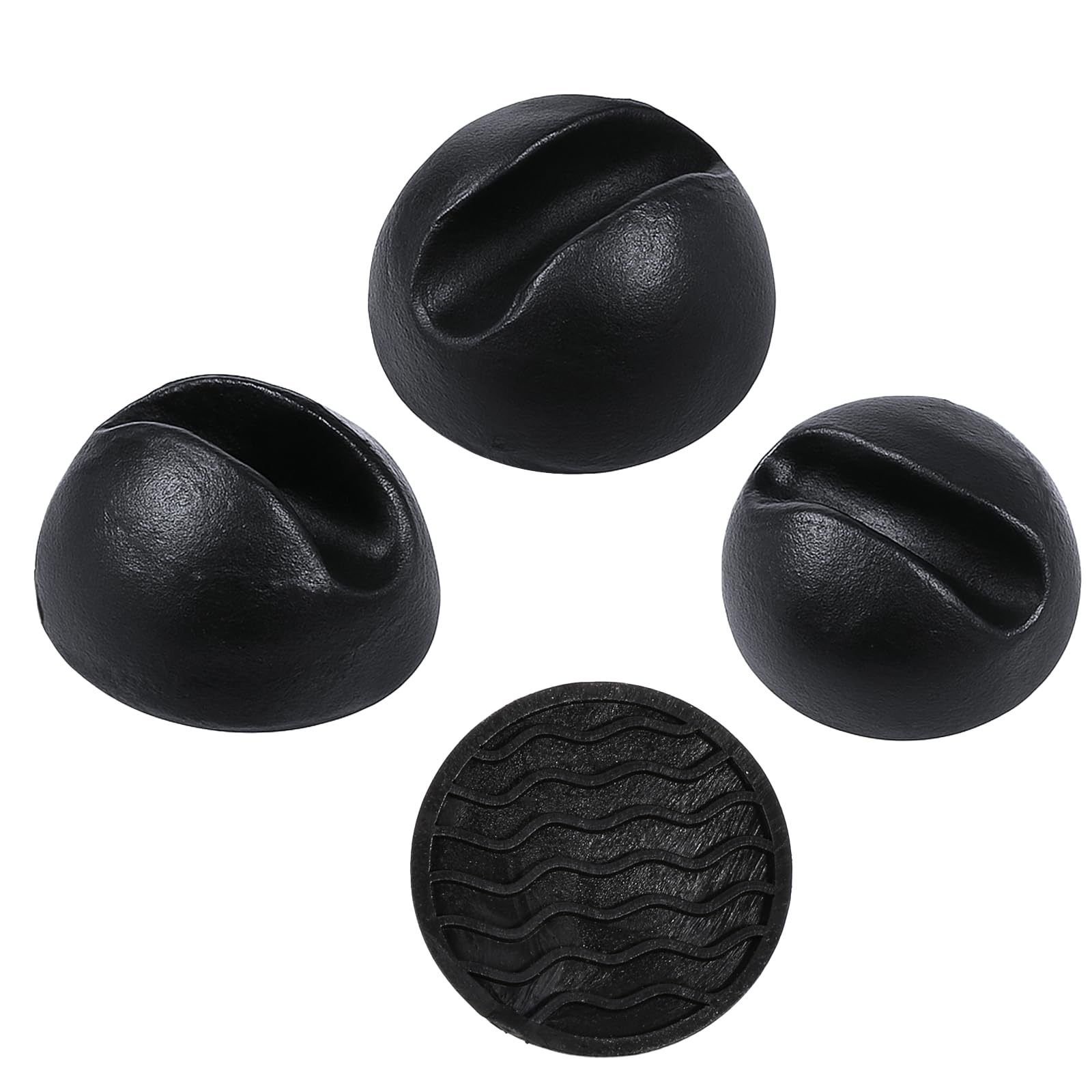 4 Pcs Hairpin Leg Protectors - Non Slip Rubber Feet For 3/8-1/2" Rods Chair Table Floor Protection