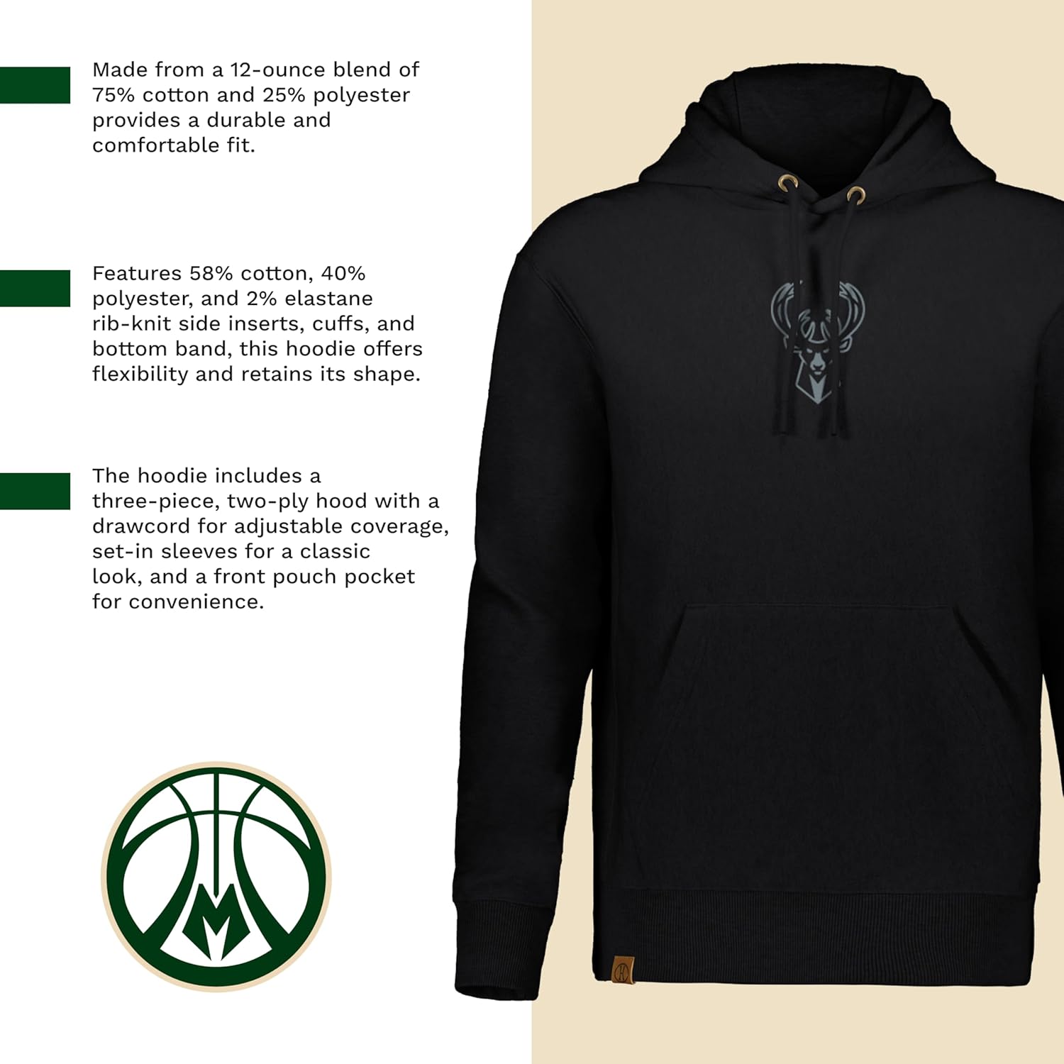 Holloway NBA Classic Hoodie Comfortable Pullover with Team Logo | Perfect for Game Day and Casual