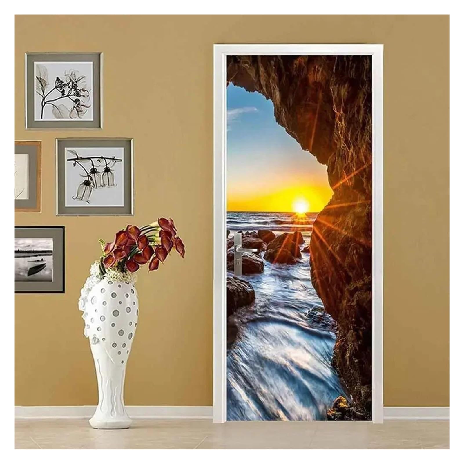 Papier peint amovible de paysage de mer pour agrandir une petite pièce sans travaux