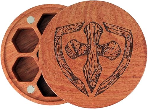 Caja de dados DND - Estuche de almacenamiento de madera maciza para dados poliédricos, RPG y juegos de mesa
