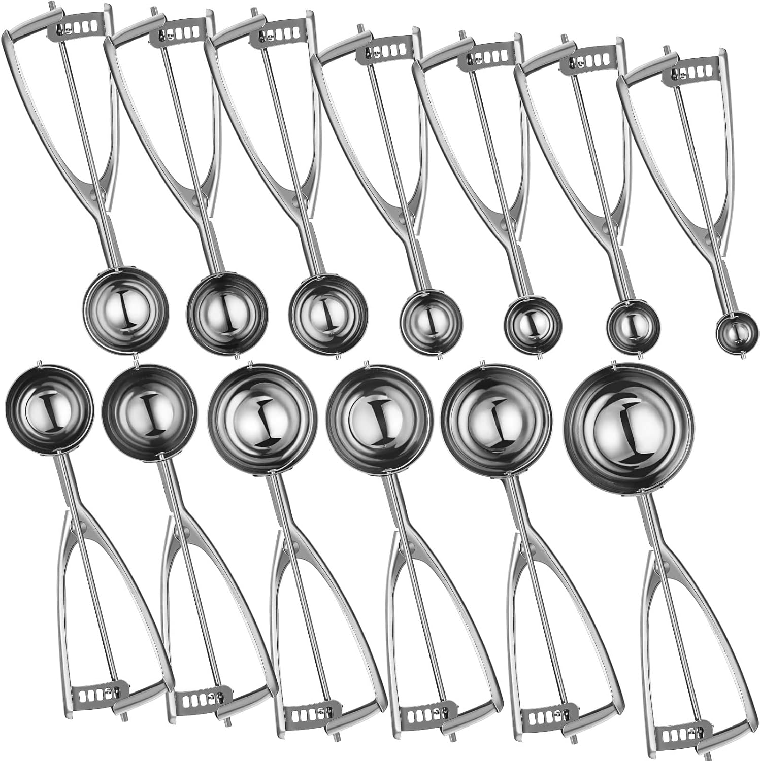 Rtteri 13 Pcs Ice Cream Scoops Set, Cookie Scoop Set, Heavy