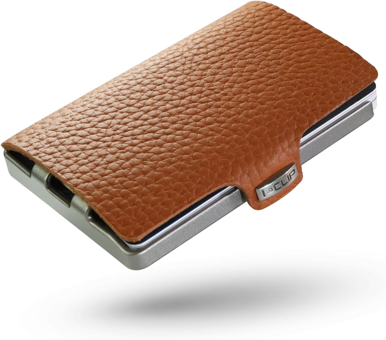 I-Clip Eye Clip Cowhide Leather Credit Card Case Light Brown IC-CAL/LB