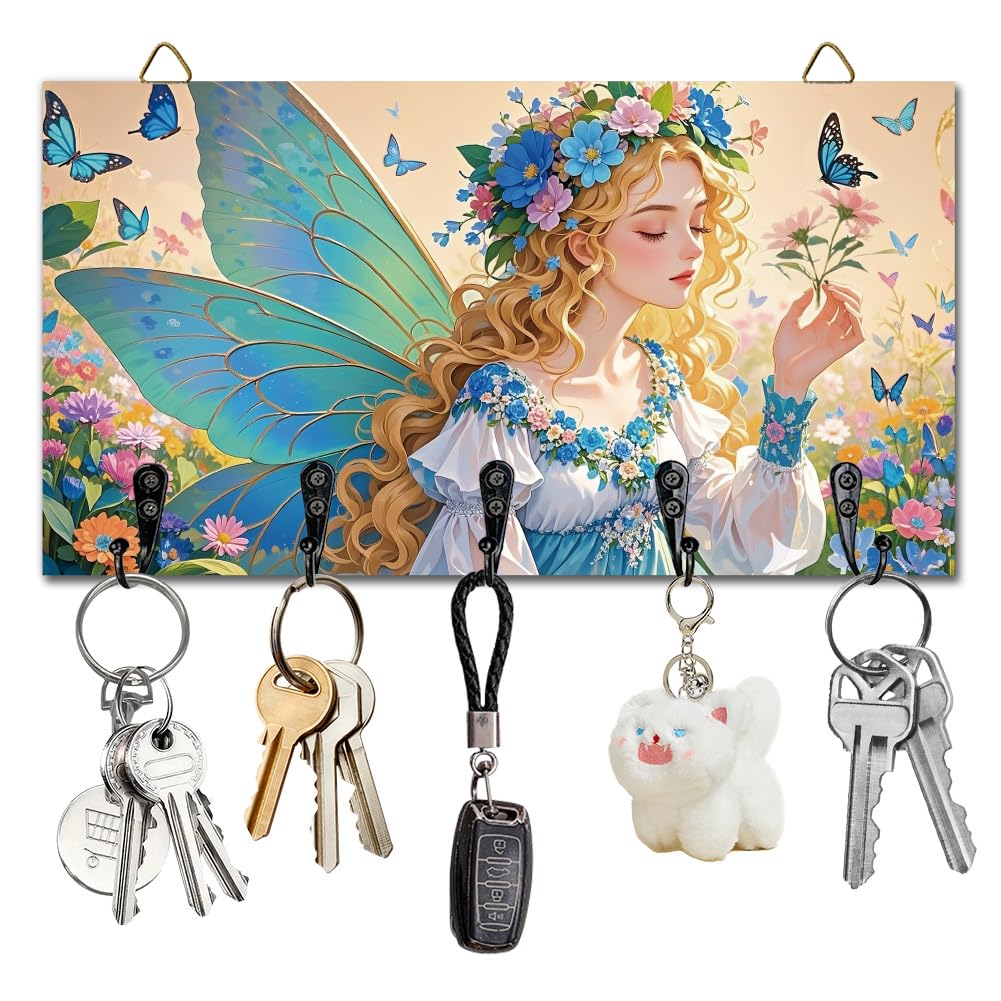 Porte-clés mural Fantasy Fairy en bois pour simplifier votre couloir