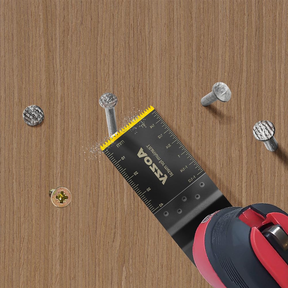 50 Tlg Multitool Sägeblätter Holz Set, Oszillierende Sägeblätter Titan 5 tlg Multitool Sägeblätter, für Metall und hartes Material,Universal SchnellwechselOszillierendes Zubehör Kompatibel mit Bosch