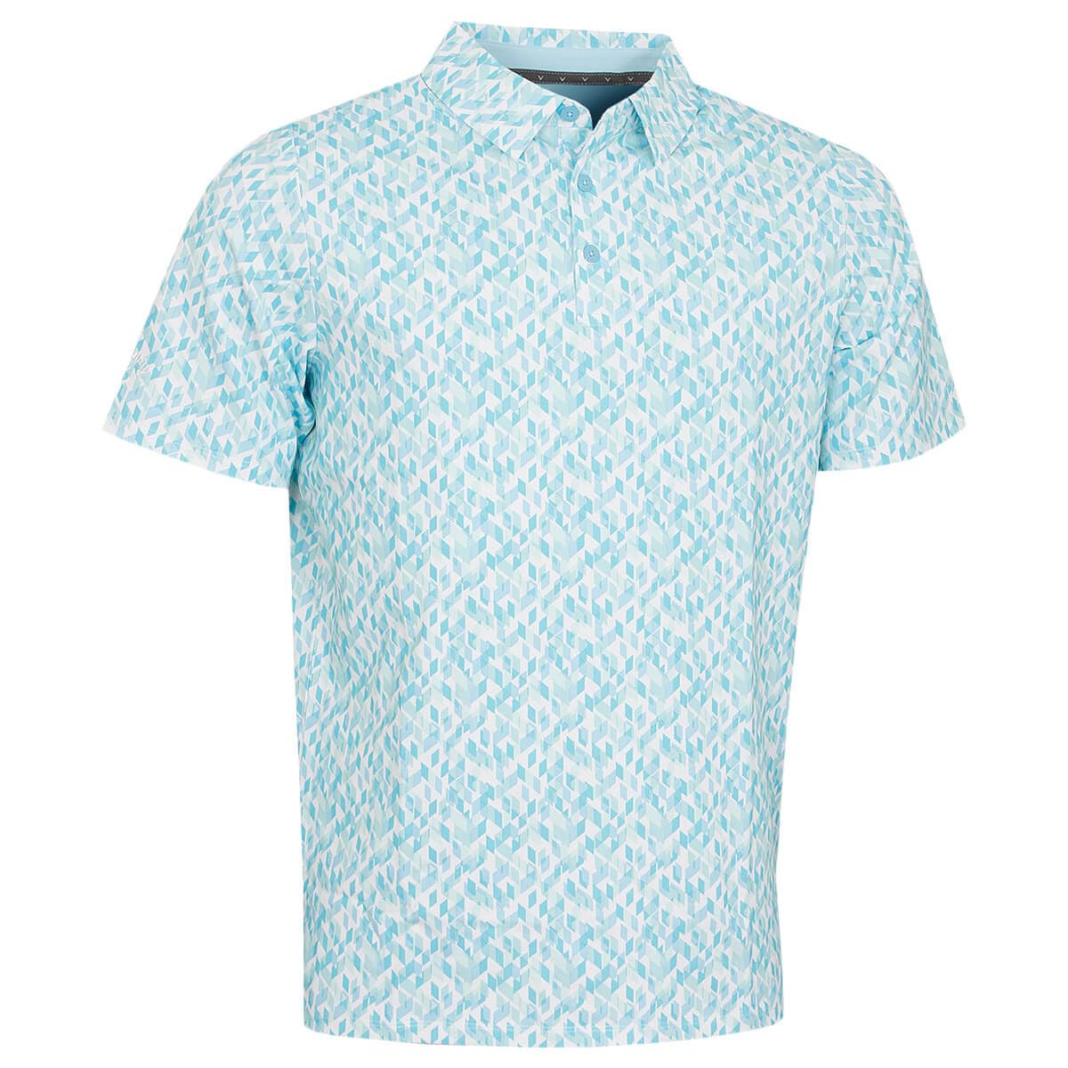Callaway Golf Mens Kaleidoscope Chev Polo Shirt - Arctic Paradise - XXXL