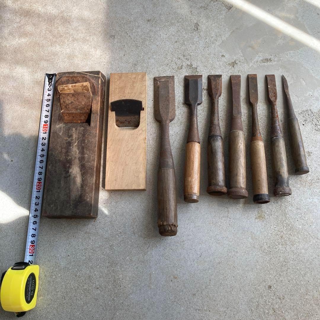 DIY かんな　大工道具　まとめ売り　鉋　カンナ　.... 大工道具 まとめ売り カンナ のみ DIY 鉋 カンナ 5本 (ステンレス1本