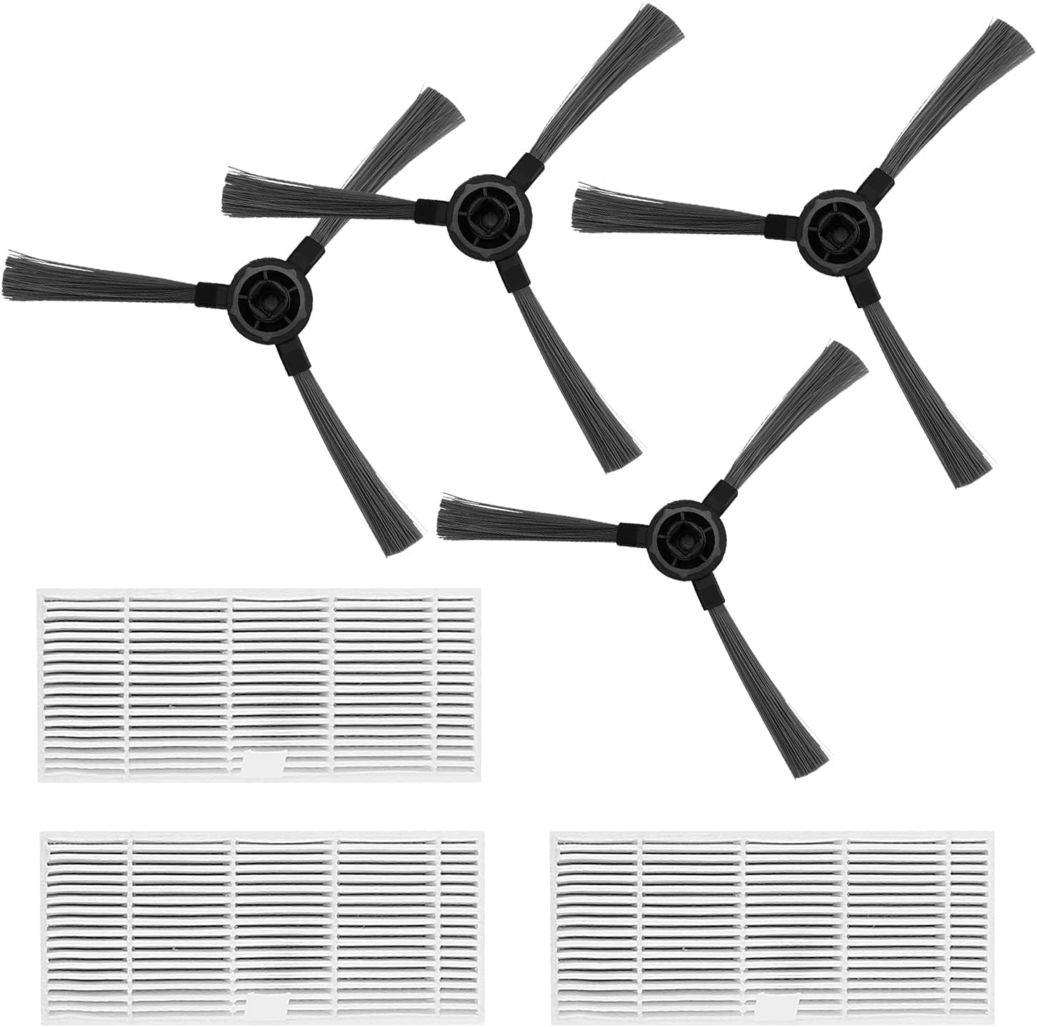 ZCWA Robot Vacuum Cleaner Accessories Kit, BR151 Replacement Parts， Included Side Brush*4, Dust Box Filter*3