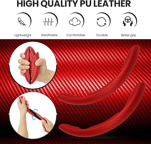 Miniatura 10 de GSPSCN Funda universal de fibra de carbono para volante de automóvil, antideslizante, protector de volante segmentado, apto para el 99% de los