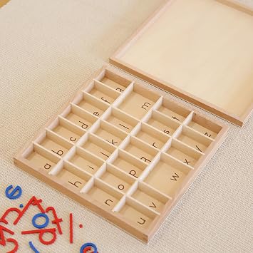 MONTESSORI OUTLET Small Movable Alphabet Box (Lower Case Letters) - Box Only, Doesn't Contain Letters